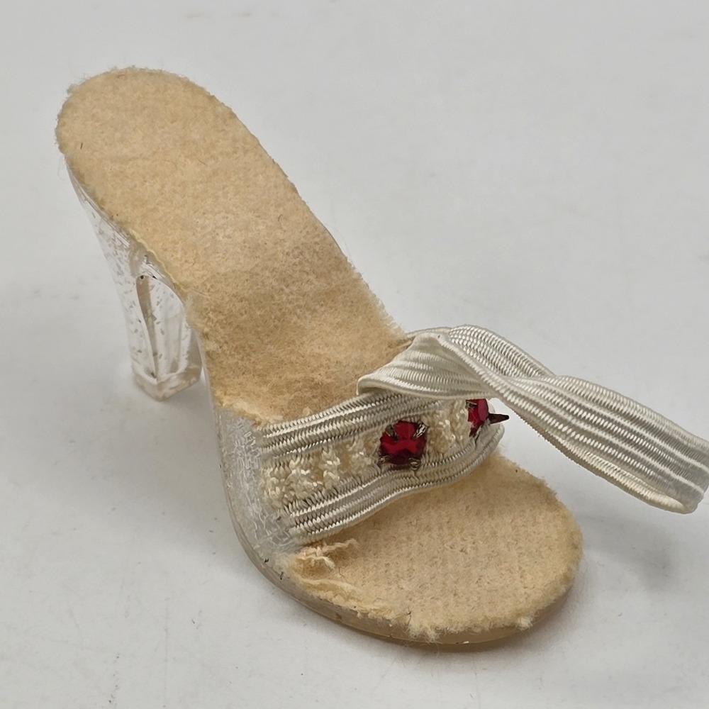 Madame Alexander Cissy doll High Heel Shoe Vtg Dolshoe clear glitter heel Single